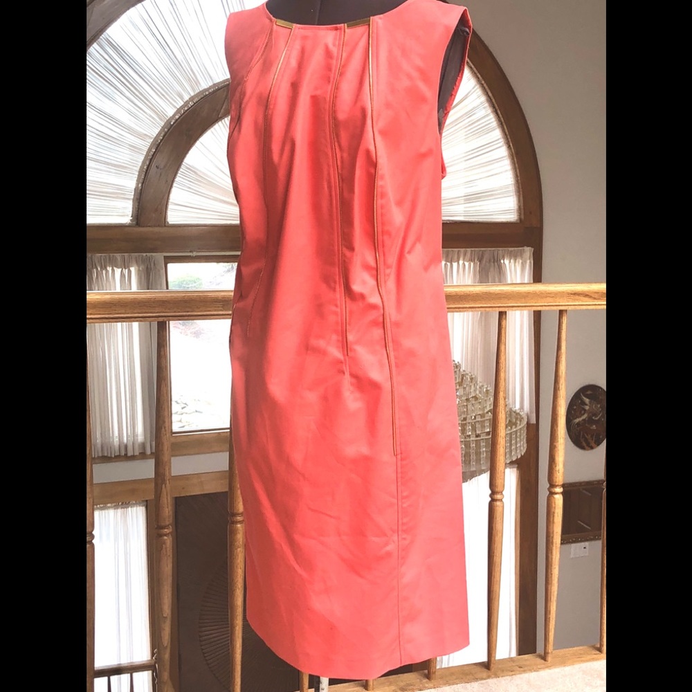 Calvin Klein Modern Sleeveless Dress /Gold accents